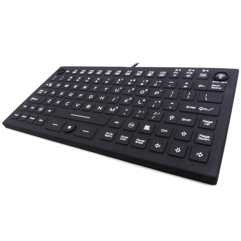 DSI Compact LED Backlit Keyboard with Integrated Mouse Button IP68