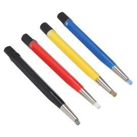 Fiberglass Scratch Brush Pen 4-Pieces Scratch Brush with Steel, Brass, Nylon, Fiberglass Tips for Jewelry Cleaning, Circuit Board Maintenance, Auto Rust Removal and Watch Polishing