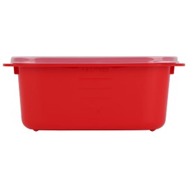 Décor Microsafe Large Food Container | Steam Release Vent | Dishwasher & Freezer Safe | 1.6L Capacity - Red