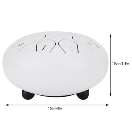 ANKROYU Tongue Drum Hand Pan Drum 8Tones Ethereal Percussion Instrument HighQuality Steel Alloy Round Design for Meditation Yoga Music Therapy Performance 15x10cm Includes Drumsti (Blue) (Black)