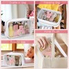 LOFOWN Initial Clear Makeup Bag Small Cosmetic Bag Travel Toiletry