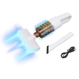 Topyond USB-wiederaufladbarer Kabelloser Handstaubsauger,Milbensauger mit UV-Licht,Für Auto Und Zuhause,Hausstaubmilbenentferner Und Tierhaarreiniger(Weiss)