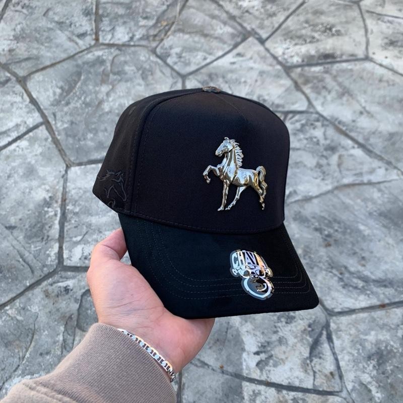 El Caballo CH SnapBack Hat Premium Materials - Color: BEIGE