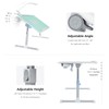 Adjustable Laptop Lap Desk with Cooling Fan USB Light for