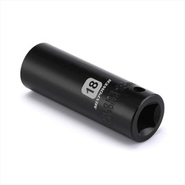 MIXPOWER 1/2-Inch Drive Deep Impact Socket - 18mm, Metric, CR-V, Deep, 1/2"Dr. 6 Point Socket