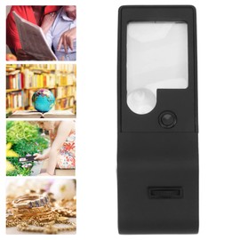 FTVOGUE Lupa con Luz LED 3X 10X 55X Lupa Asférica Portátil Lupa de Detección UV de Alto Brillo