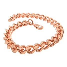 Men's 9 Inch Solid Copper Link Bracelet CB646G - 3/8 of an inch wide.