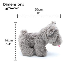 Kansas Girl Cute Dog In Basket Fancy Dress Accessory - Grey Terrier Plush Toy Dog Toy Toto Fancy Dress Accessory - Perfect For Book Week Fancy Dress