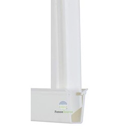 White Bottom Locking Device for Privacy Chain Link Fence Slats - 9 Colors