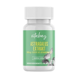 Vitabay Astragalus Extrakt | 90 vegane Kapseln | Hochdosiert mit 1600 mg hochwertigem Extrakt pro Kapsel | 10% Polysaccharide | LaborgeprÃ¼ft & hergestellt aus hochwertigen Rohstoffen