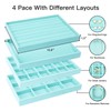 UIUIX Stackable Velvet Jewelry Trays Organizer for Drawer, Velvet Jewelry