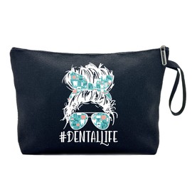 La bolsa de cosméticos ZHANTUONE hecha de lona no solo es novedosa y única, sino que también es segura y práctica con una cierre de metal confiable como interruptor, C, Estilo común