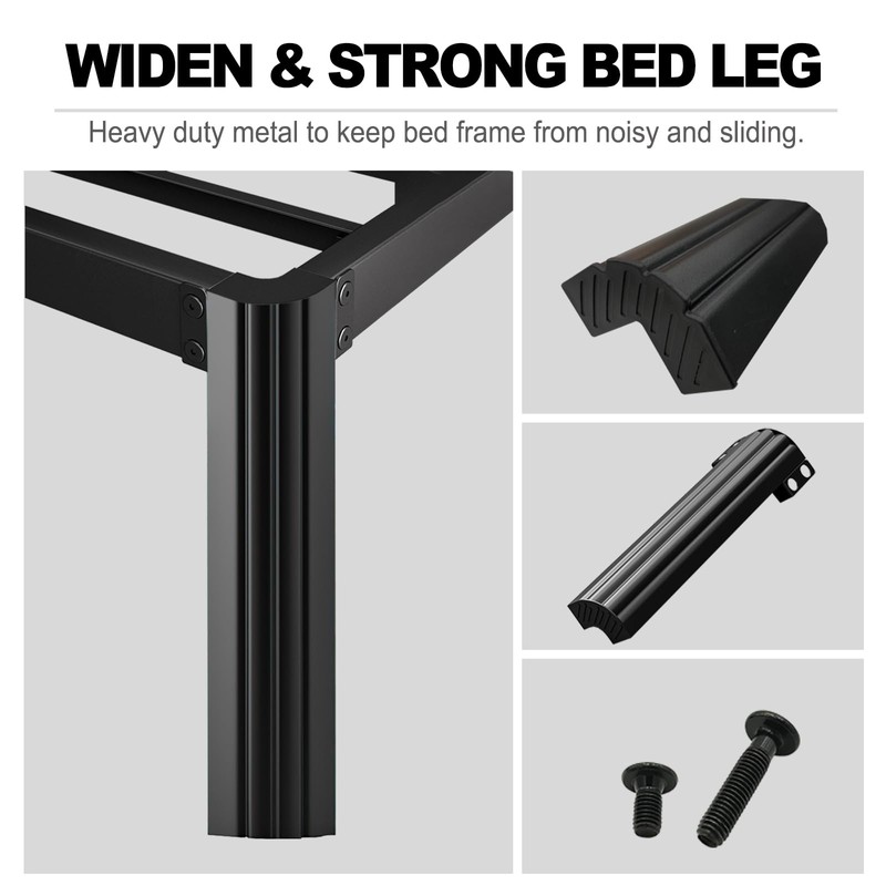 RmagineX Queen Size Bed Frame, 14 Inch High Heavy Duty