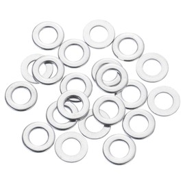 sourcing map 20 Pcs M5 Flat Washer, 5x10x1mm 304 Stainless Steel Flat Spacers for Screw, Bolt, Automotive, Industrial Machinery