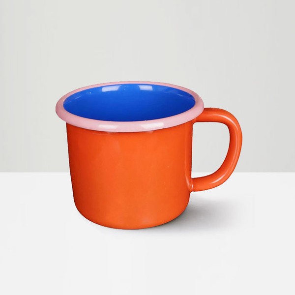 Bone Enamel [Bone Enamelware] Colorama Mug 9cm 300ml Coral /