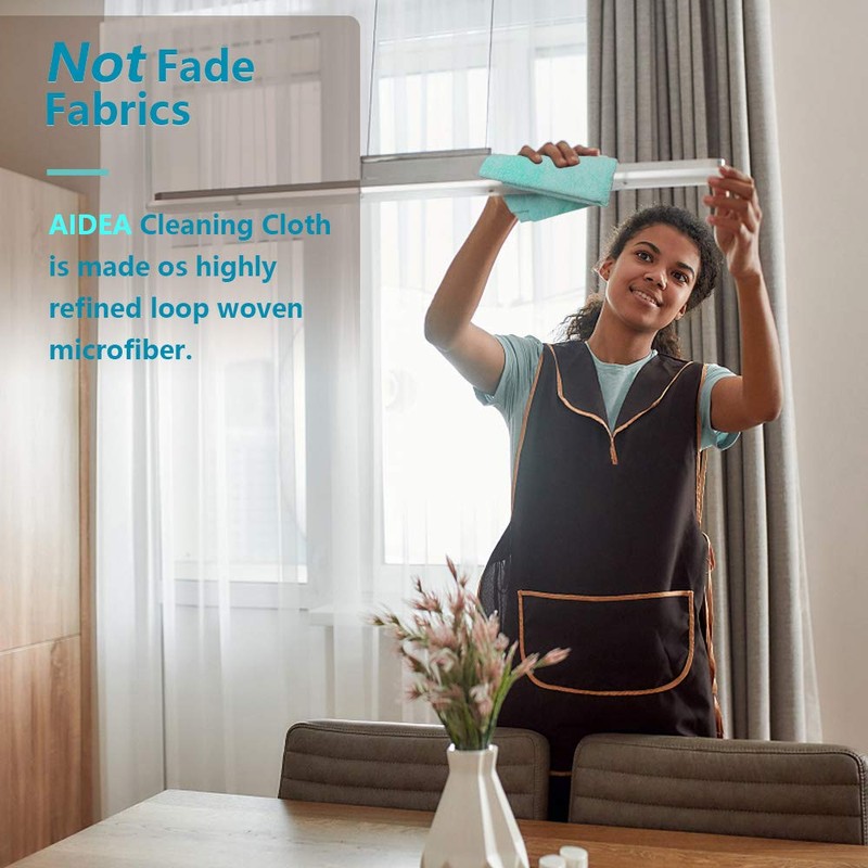 AIDEA Microfibre Cloth Pack of 8, Multifunctional Reusable Cleaning Cloths,