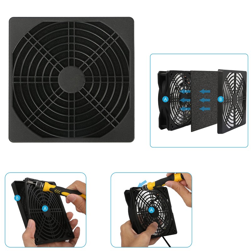 GELRHONR PC Case Fan Dust Filter, 92 mm PC Case