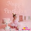 Oeyliz Happy Birthday Banner Sign Glitter Birthday Garland Wall Door