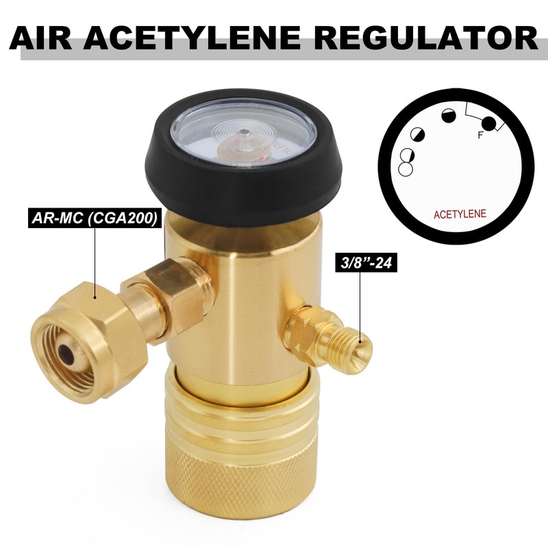 AWLOLWA AR-MC CGA200 MC Tank Acetylene Regulator