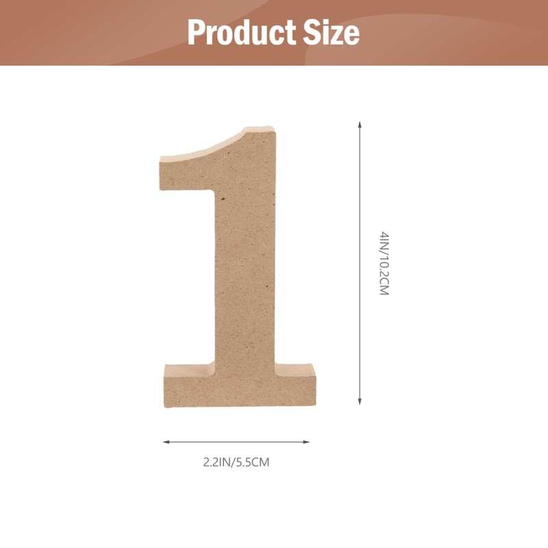 COHEALI Blank Wooden Number paper mache letters paper mache numbers
