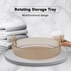 Round Storage Tray 360 Degree Rotating Waterproof Clear Desktop Organizer