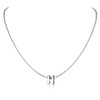 SILVERCUTE Sterling Silver Initial Necklaces for Women Girls Dainty Small A-Z Letter Pendant with Chain Birthday Name Necklace (H)