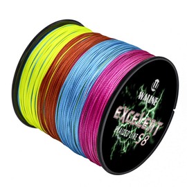 Waline Super Strong 8 Strands Braided Fishing Line 300m 500m PE Fishing Line Multifilament 20lb 30lb 40lb 50lb 60lb 80lb Sea Fishing Braid Line (Multi-Color, 80lb/0.50mm/ 500m(547yds))