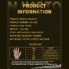 mjmoto Motorcycle Gloves Goat Leather Fingerless Vintage Perforated Black (Black,