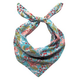 AVKA Studio 100% Cotton Unisex Bandanas for Men & Women, Blue Bandana For Women, 22 Inch Large Size, Pure Cotton Mens Bandanas, Multipurpose 2 Piece Pack