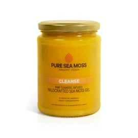 Generic Sea Moss Gel by Pure Sea Moss UK - Cleanse - Raw Turmeric Infused, Made with Wildcrafted Organic Sea Moss - Vegan Irish Seamoss Gel (500ml)
