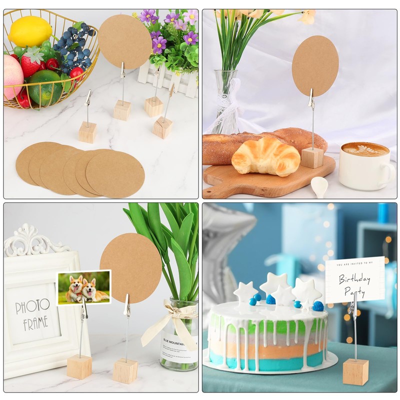 Pack of 20 Photo Holders with Clips, Durable Photo Holder,