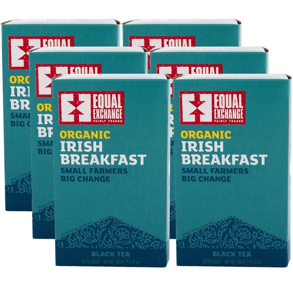 Equal Exchange Organic Irish Breakfast Tea, 20-Count (Pack of 6)