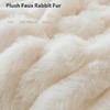 LIFEREVO 2 Pack Fluffy Faux Rabbit Fur Pillow Cases, Luxury