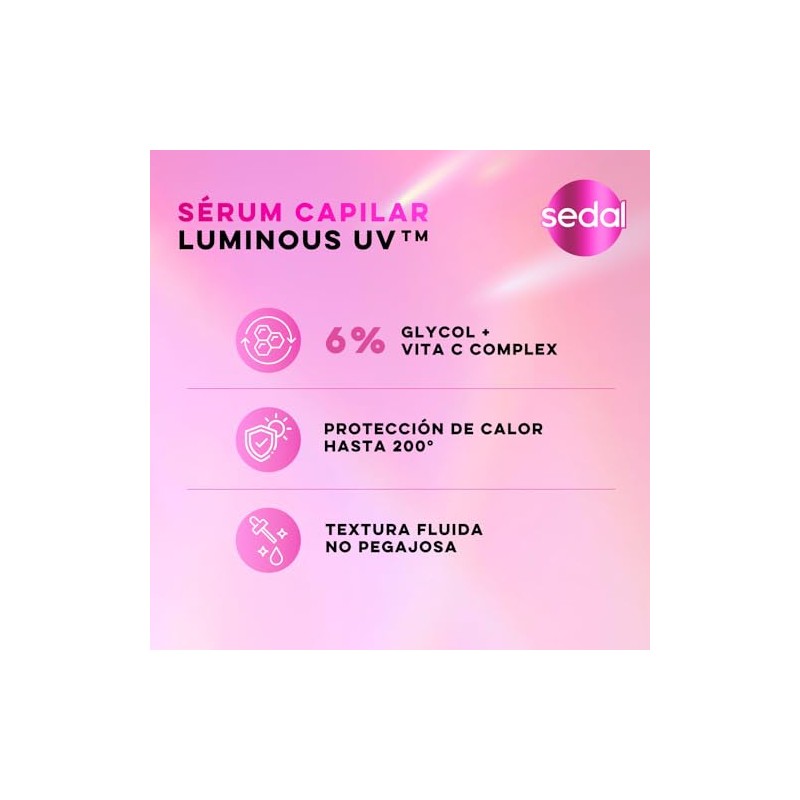 SEDAL Sérum para Cabello Luminous UV Luminosidad Intensa 110 mL
