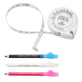 Body Tape Measure with BMI Body Measuring Tape 150 cm Body Tape Measure Body Cutter Measuring Tape Fitness Gadgets for Men and Women with Tailor's Chalk Pens for Sewing Pencil