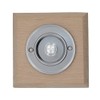 Modern Living Square Wireless Doorbell in Natural and Brushed Nickel
