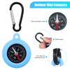 BESPORTBLE 9-Piece Carabiner Compass: Portable Navigation Compass for Hiking, Camping