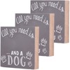 3Pcs Wooden Box Sign Pet Lovedog Letter DIY Wood Crafts