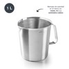 LACOR - 62741 - Measuring Jug, Liquid Meter, Stainless Steel,
