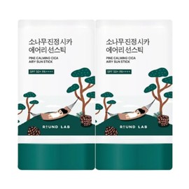 Round Lab Pine Soothing Cica Airy Sun Stick 19g x 2 / 라운드랩 소나무 진정 시카 에어리 선스틱 19g x 2개