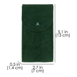 DODAMOUR 2 Pack Travel Watch Case, Green Watch Travel Pouch in Soft Pebble Fleece with Removable Insert, Protective Sleeve for Men Women