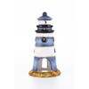 HEITMANN DECO Lighthouse Ceramic Lantern, Blue, White, Beige, 10,2 x