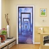 2PCS 3D Door Sticker Self Adhesive Scratch Resistant Waterproof 38.5x200cm