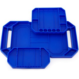 Aocoom 3pcs Large Non-Slip Flexible Silicone Tool Tray, Mechanic Tool Mat, Tool Organizer, Tool Storage, Tool Holder, Grip Mats, No Magnets, Christmas Day Gift for Men, Father’s Day Gift
