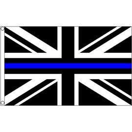Union Jack Thin Blue Line Flag 5ft x 3ft (150cm x 90cm)
