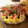 ALISSAR 30-Pack Lumberjack Cupcake Toppers, Buffalo Plaid Baby Bear Tree