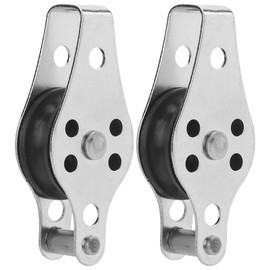 Pulley Block, 2pcs Stainless Steel Marine Boat Pulley Blocks Canoe Anchor Trolley Kit with Nylon Sheave for Kayak Boat Boating Rowing Rowing