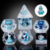 cusdie 7-Die DND Dice, Polyhedral Dice Set Filled with Animal,