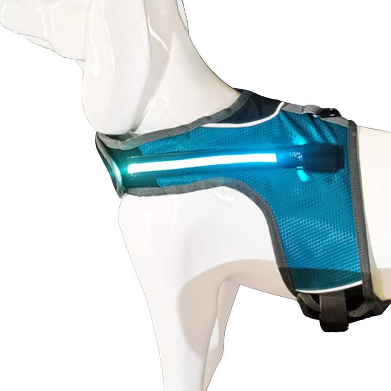 Dog Harness with LED Light Adjustable Comfortable Relieve Neck Pressure