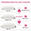 Mosluna Memory Foam Pillows Queen Size Set of 2，Adjustable Gusseted